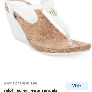 New Ralph Lauren white and cork wedges.